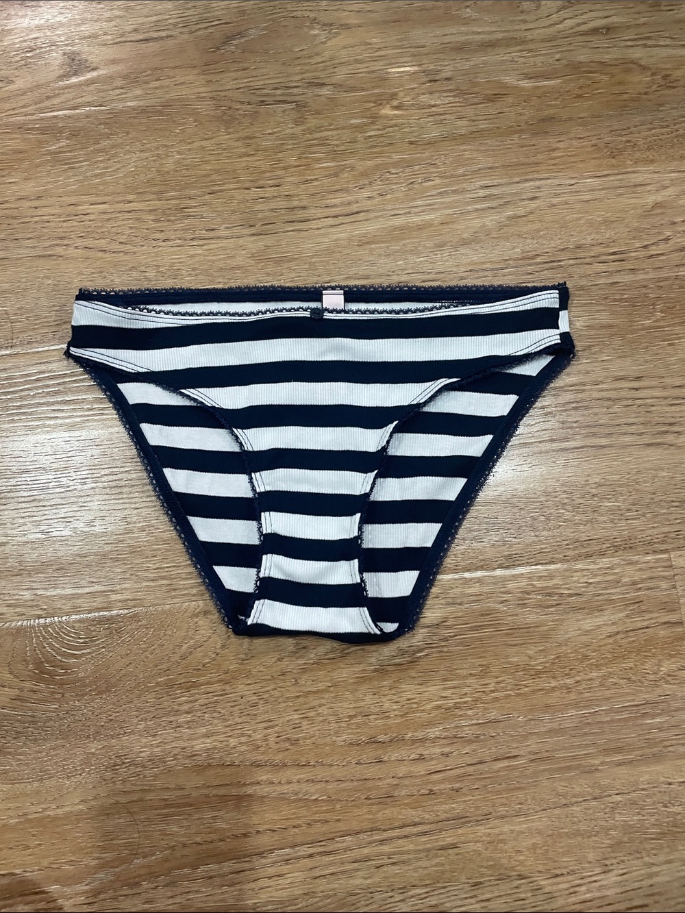 Victoria's Secret Navy & White Striped Bikini Bottom